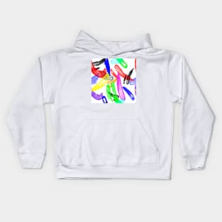 Watercolor splatter effect, brush strokes, spray texture Kids Hoodie